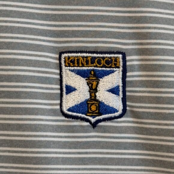 RLX Ralph Lauren Polo Shirt Mens Large KINLOCH Golf Gray Short Sleeve Button - Picture 4 of 16